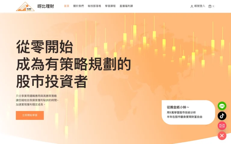 呀比理財 首頁桌機代表畫面