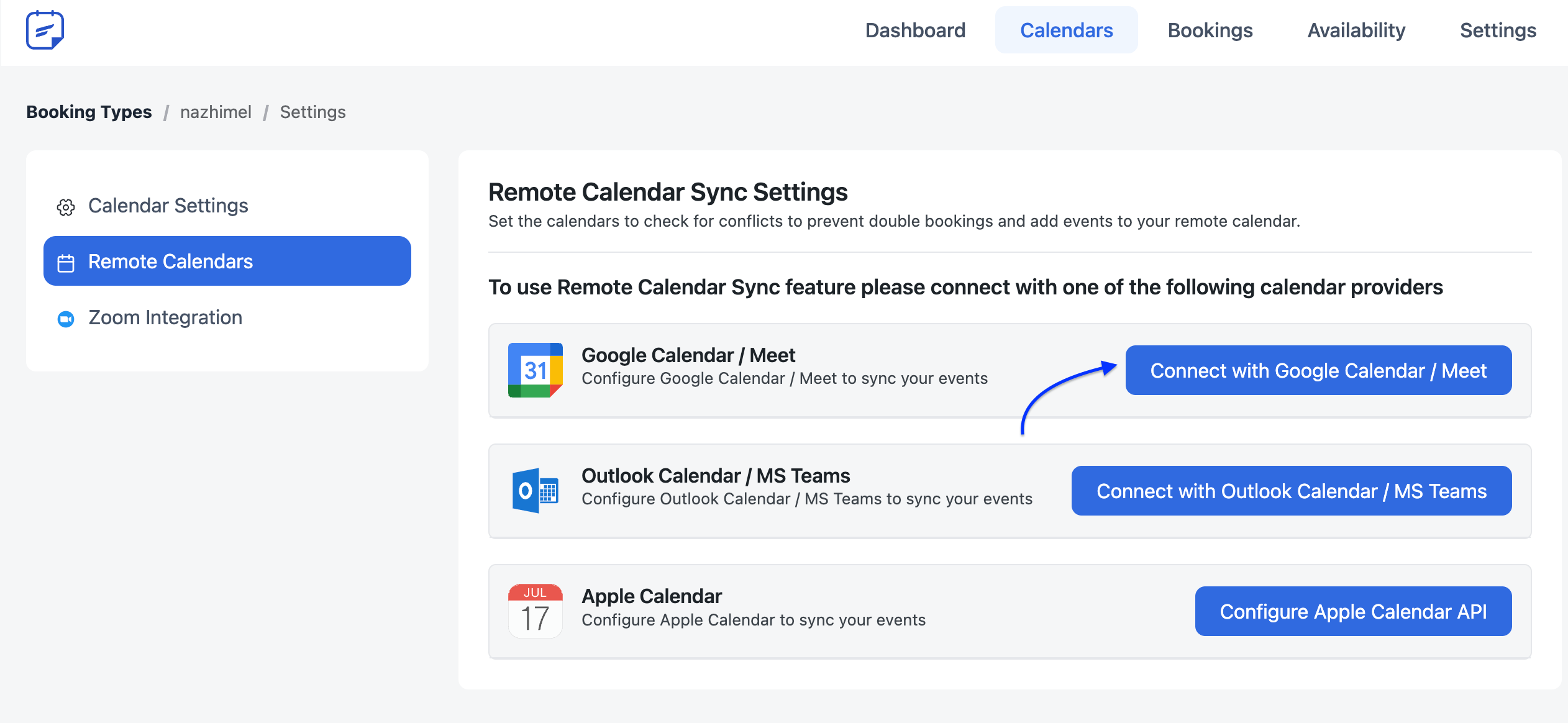 fluentbooking google calendar integration