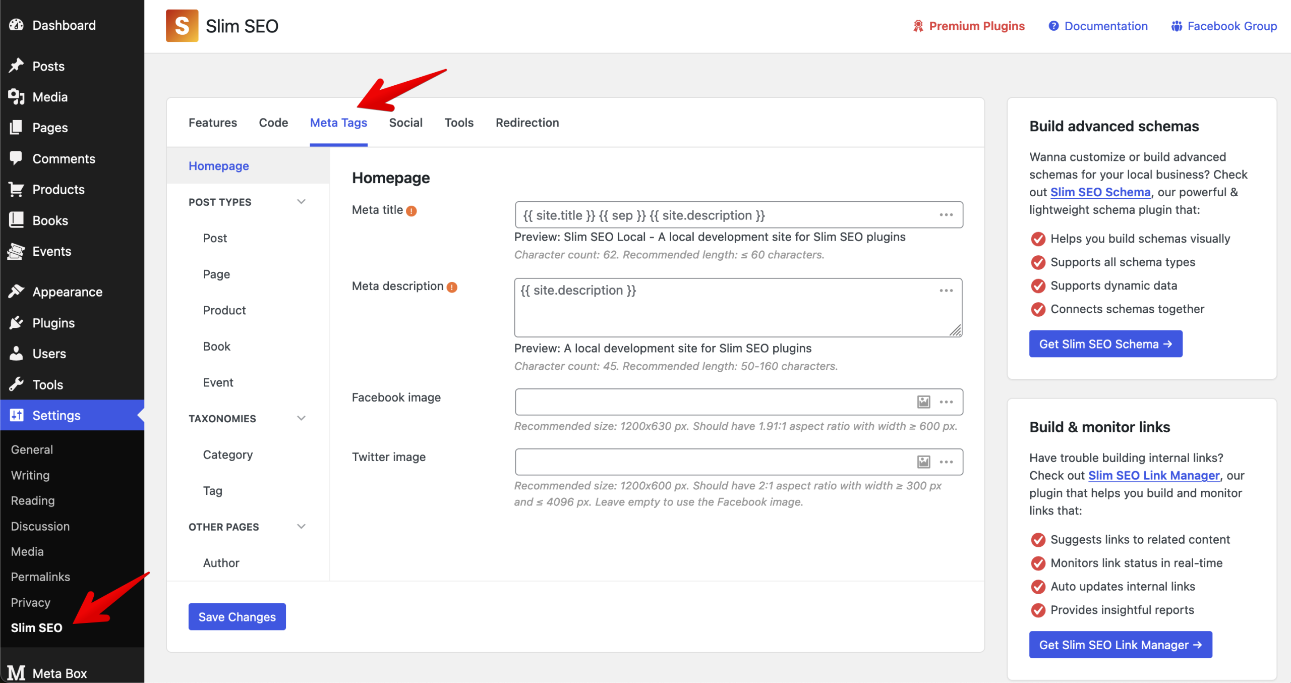 Dynamic variables in Slim SEO