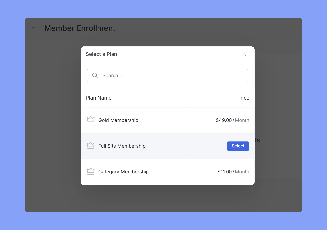 Member enrollment
