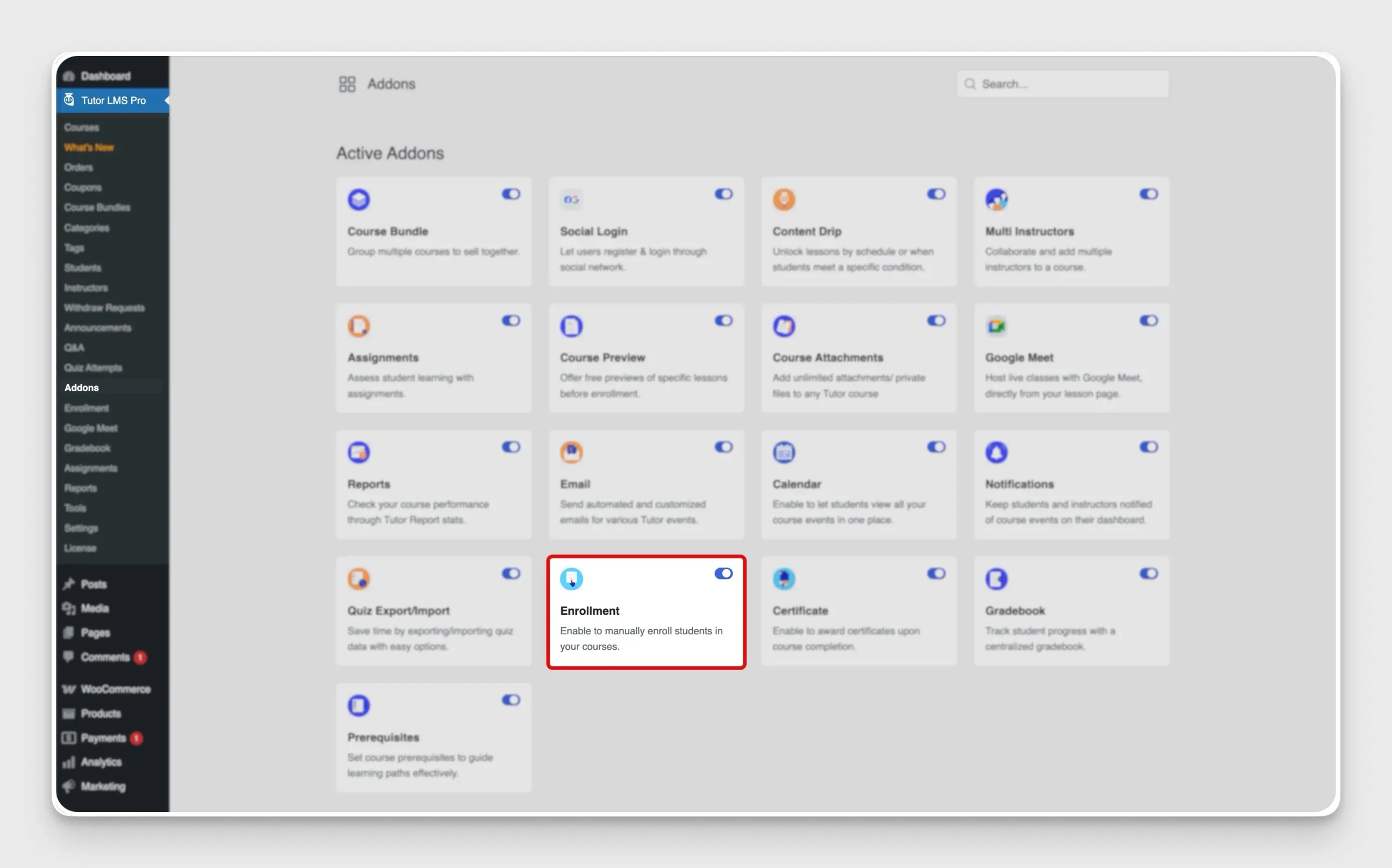 Enroll a student manually in your Tutor LMS course