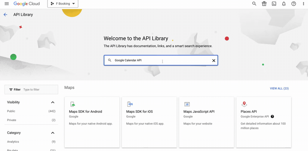 Enabling Google Calendar API 官方介面截圖