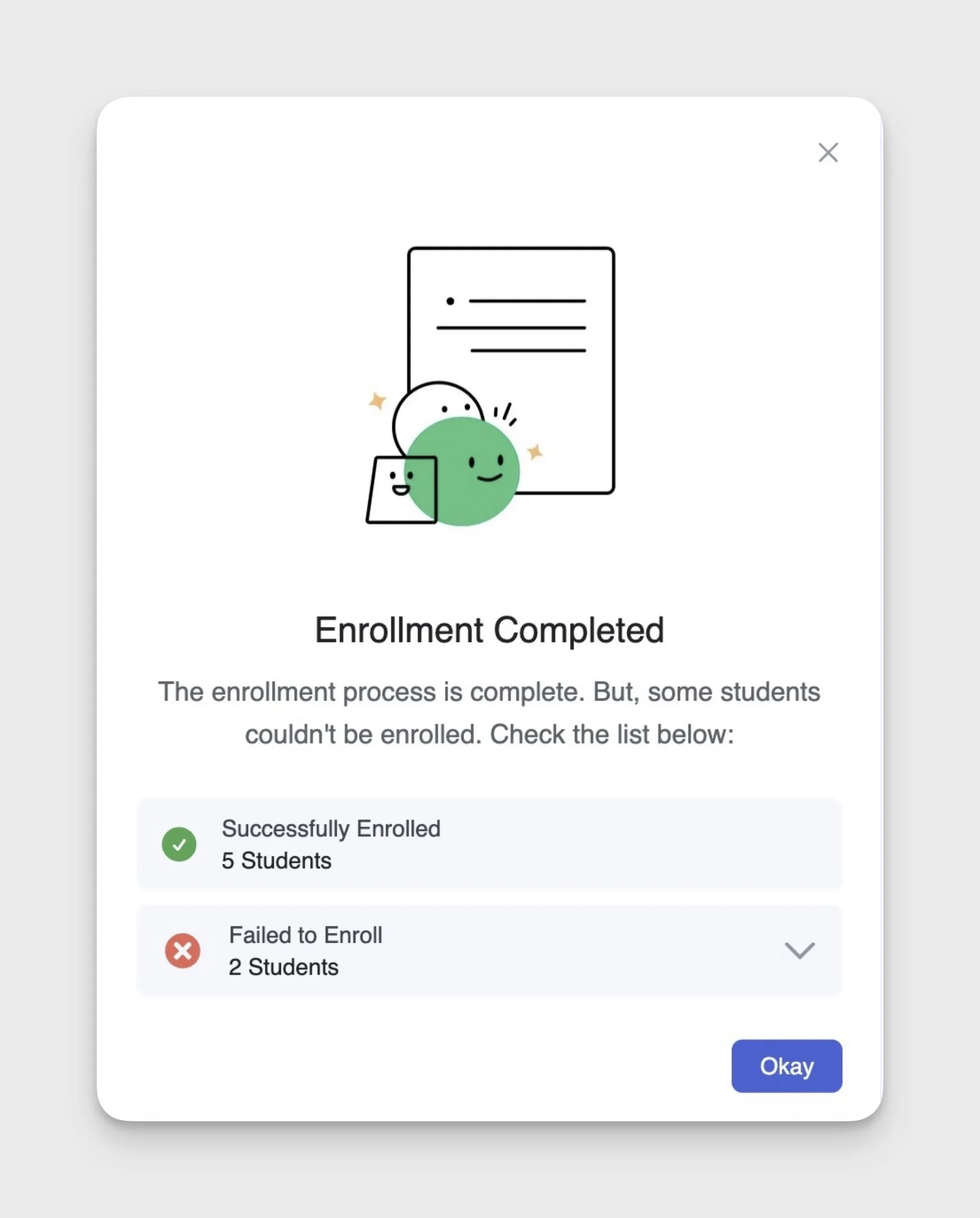 Enrollment completion