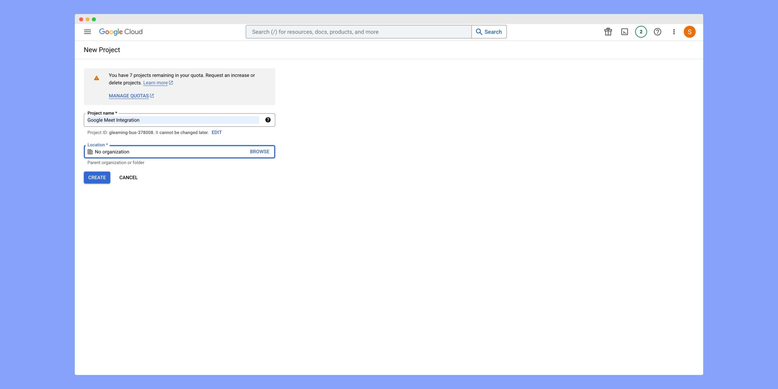 Configuring App Credentials  官方介面截圖