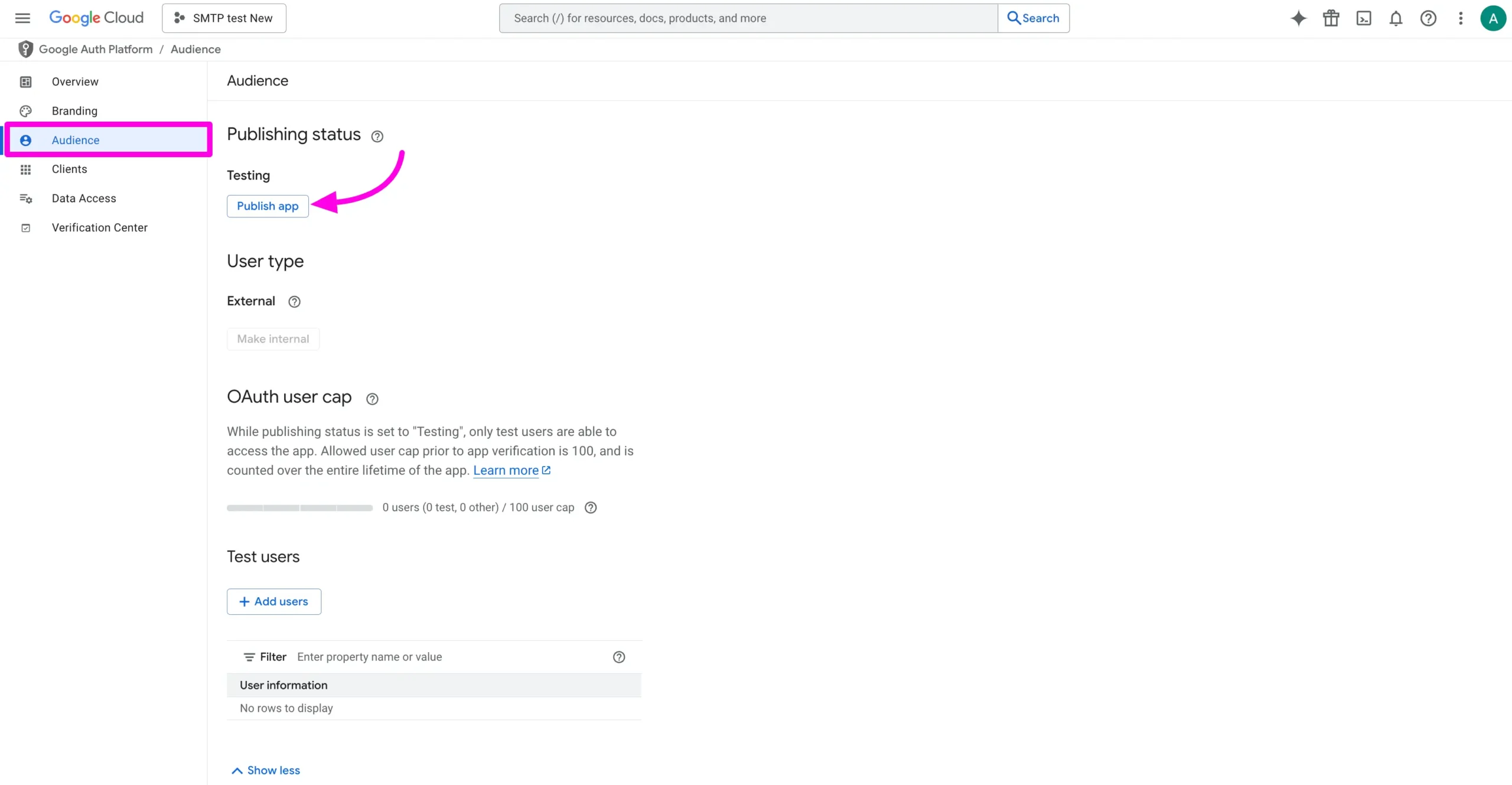 OAuth Publish App 官方介面截圖