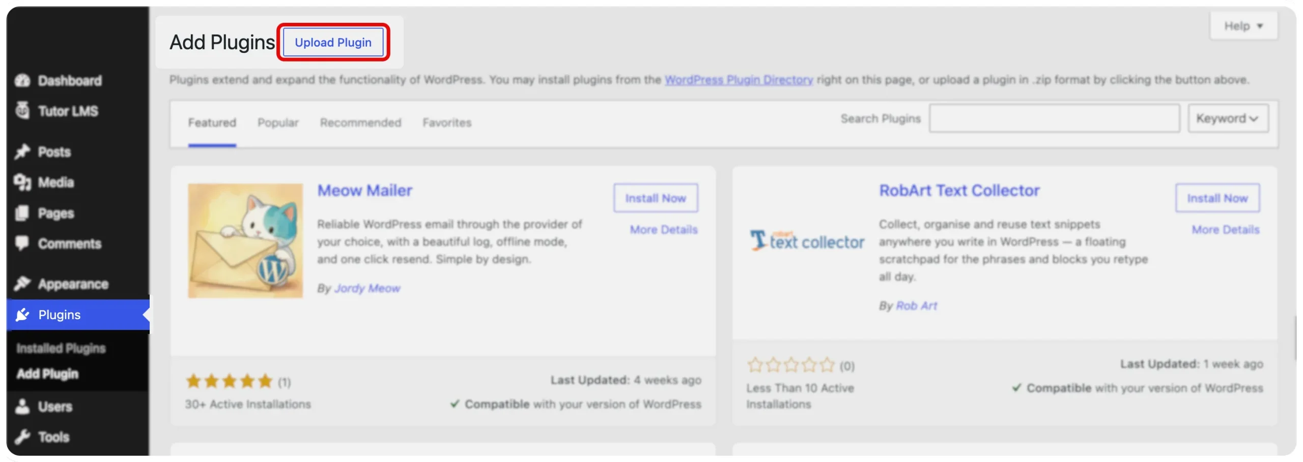 Tutor LMS Pro INstallation- Upload Plugin WordPress