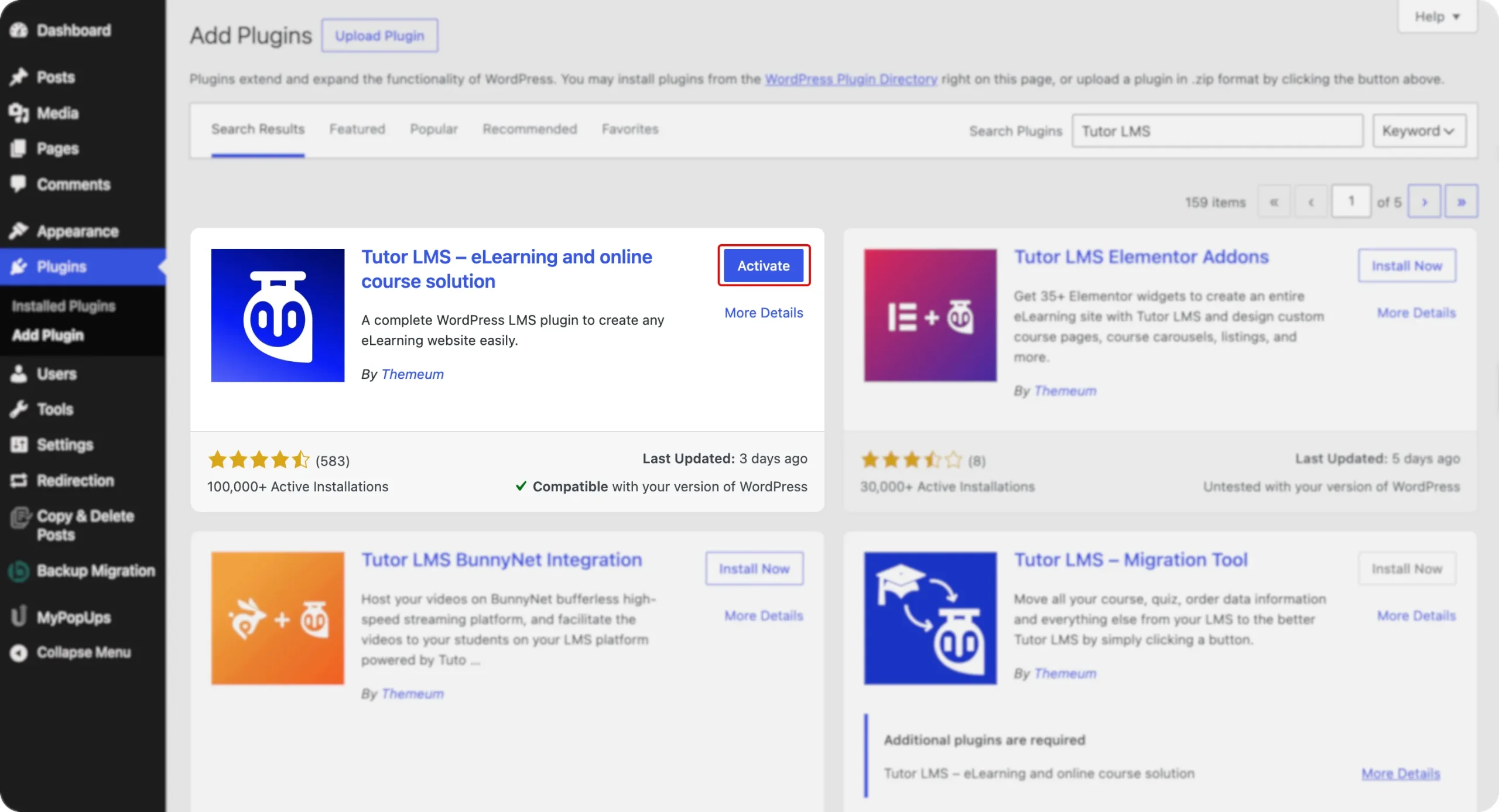 Activate Tutor LMS
