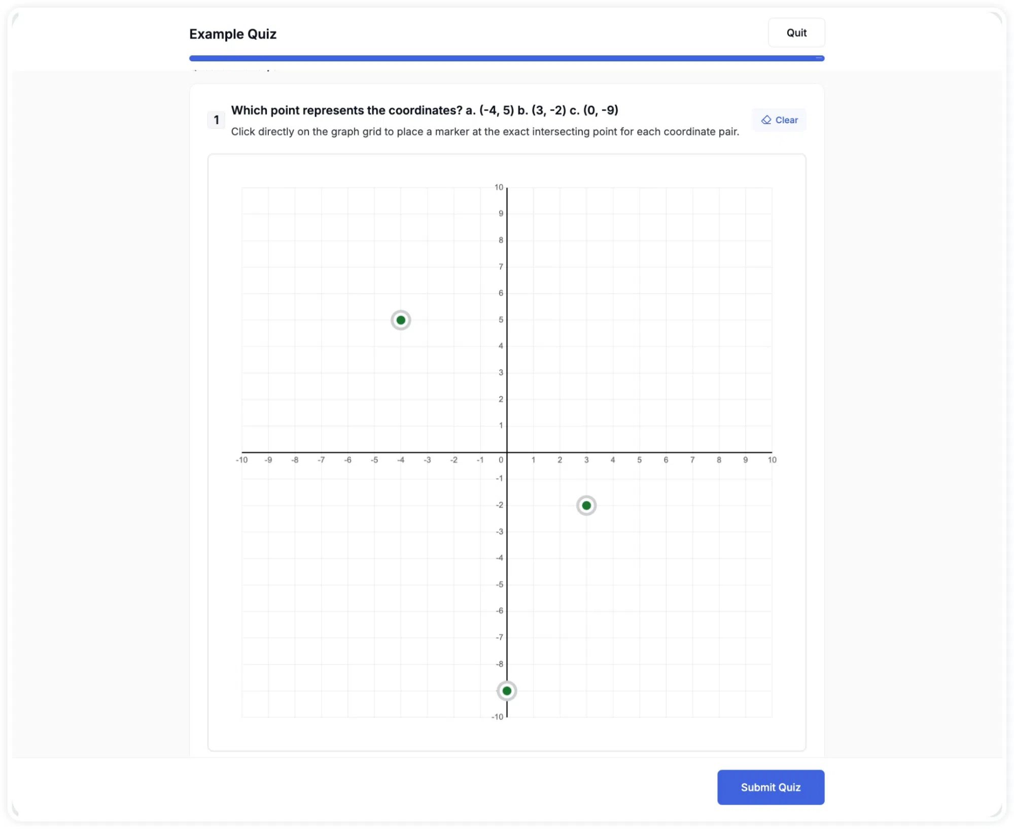 Graph question type-What students see
