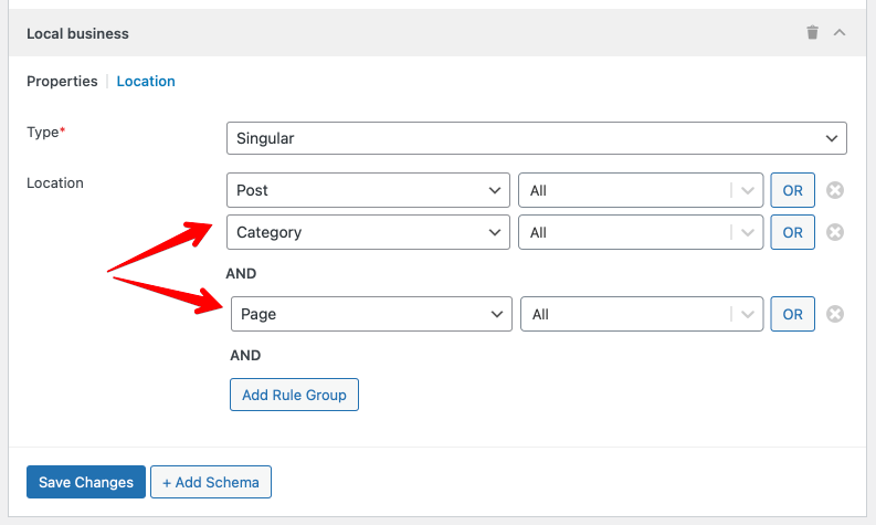 Rule groups and rules