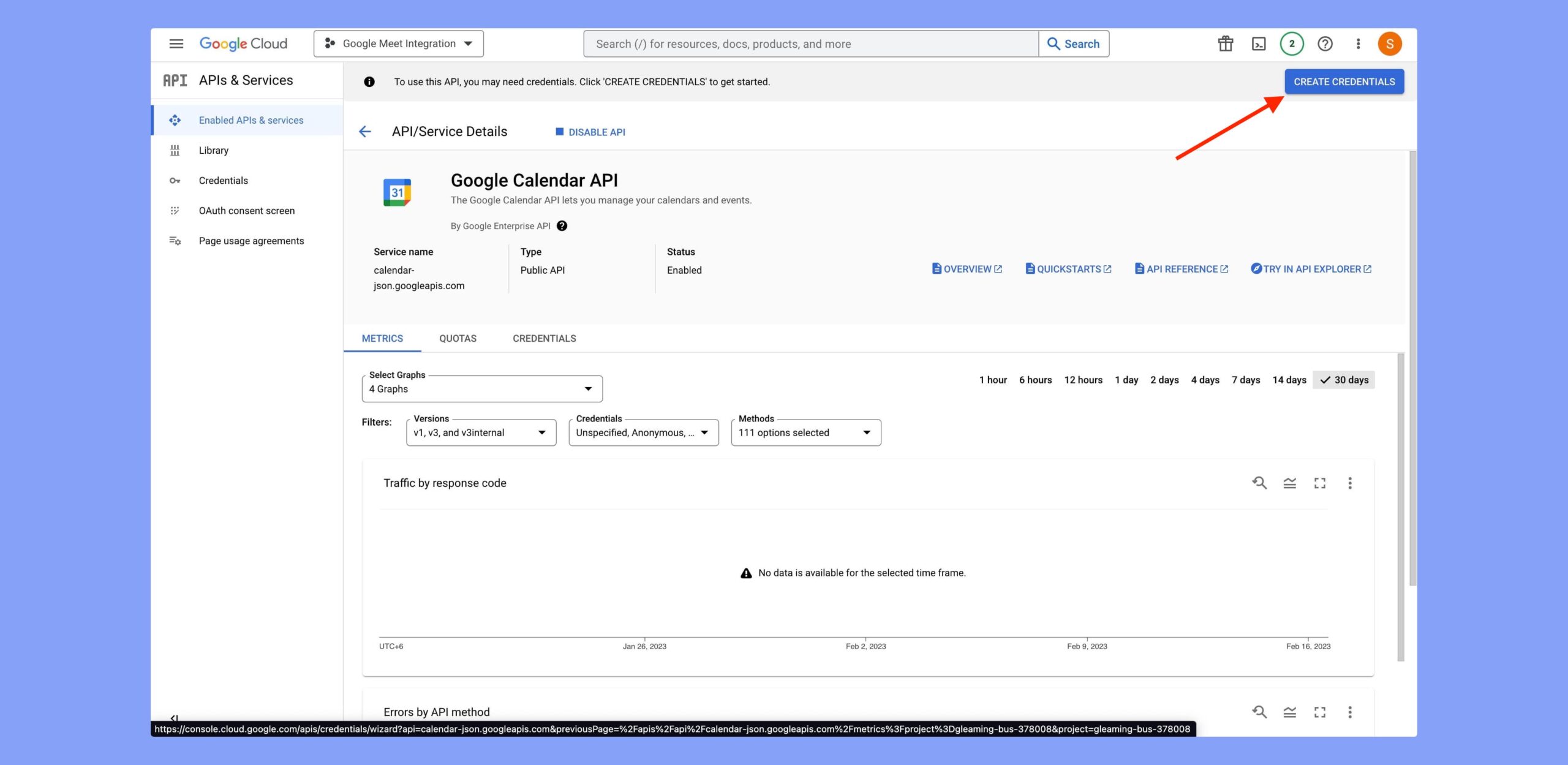 Configuring App Credentials  官方介面截圖