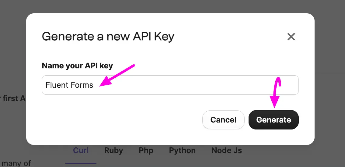 Name API key